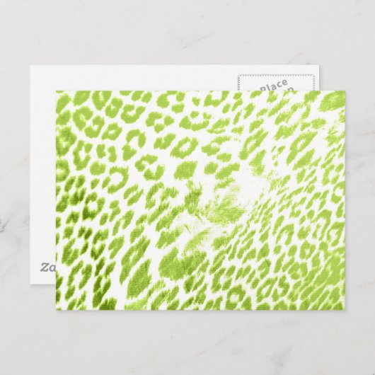 Limoen Leopard Print Briefkaart (Voorkant / Achterkant)