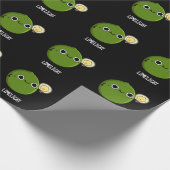 Limoen-light Funny Fruit Limoen Pun Dark BG Cadeaupapier (Hoek)