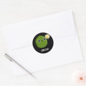 Limoen-light Funny Fruit Limoen Pun Dark BG Ronde Sticker (Envelop)