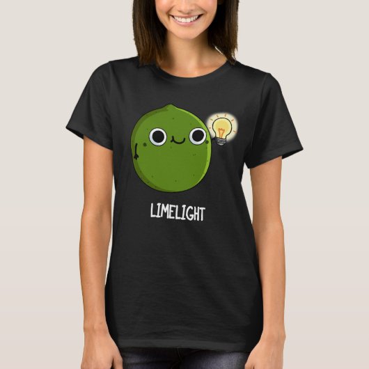 Limoen-light Funny Fruit Limoen Pun Dark BG T-shirt (Voorkant)