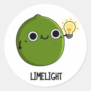 Limoen-light Funny Fruit Limoen Pun Ronde Sticker