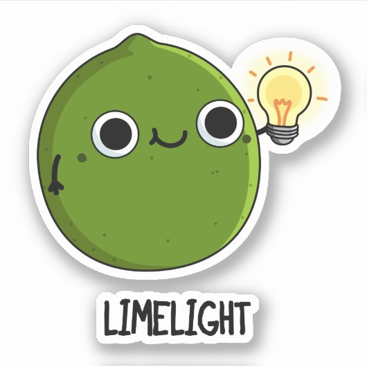 Limoen-light Funny Fruit Limoen Pun Sticker (Voorkant)