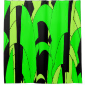 Limoen Lime Abstract Jungle Douchegordijn (Voorkant)