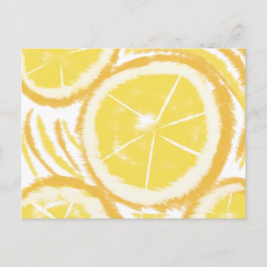 Limoen Lime Slice Abstract Tie Dye Briefkaart (Voorkant)