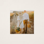 Limoen Limes QR-code Foto Bruiloft RSVP Vierkante Visitekaartjes (Achterkant)