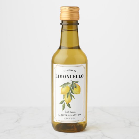 Limoen Limoncello Dank Je Trouw Geschenk Wijn Etiket (Voorkant)