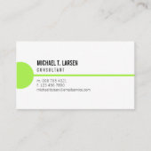 Limoen line White minimalist Visitekaartje (Voorkant)