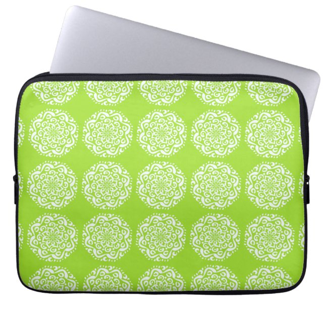 Limoen Mandala Laptop Sleeve (Voorkant)