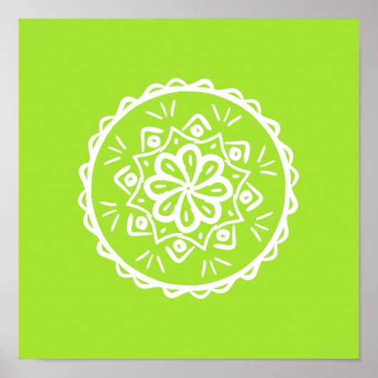 Limoen Mandala Poster (Voorkant)