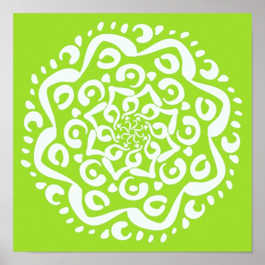 Limoen Mandala Poster (Voorkant)