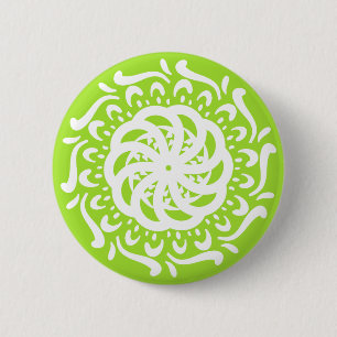 Limoen Mandala Ronde Button 5,7 Cm