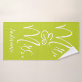 Limoen Manuscript Mr & Mrs Wedding Family Bath Tow Badhanddoek (Badhanddoek)