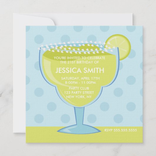 Limoen Margarita Birthday Kaart (Voorkant)