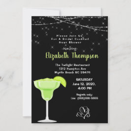 Limoen Margarita Bridal Cocktail Shower Uitnodigin Kaart