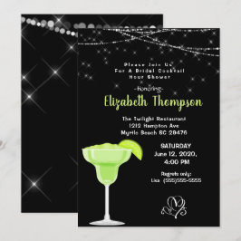 Limoen Margarita Bridal Cocktail Shower Uitnodigin Kaart