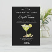 Limoen Margarita Bridal Cocktail Shower Uitnodigin Kaart (Staand voorkant)