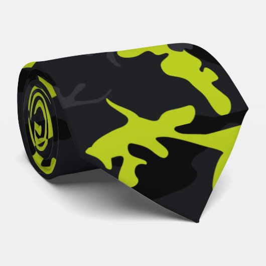 Limoen markeert Camo Stropdas (Opgerold)