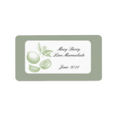 Limoen Marmalade Jar label gepersonaliseerd (Voorkant)