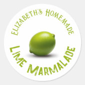 Limoen Marmalade Ronde Sticker (Voorkant)