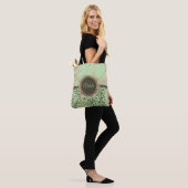 Limoen Marmeren Glitterij Leopard Gepersonaliseerd Tote Bag (Op model)