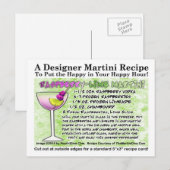 Limoen Martini Recipe Briefkaart (Voorkant / Achterkant)