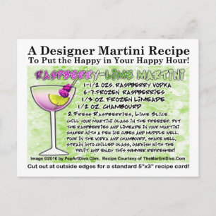 Limoen Martini Recipe Briefkaart