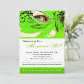 Limoen Maskerade Ball Costume Halloween Kaart (Staand voorkant)