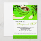 Limoen Maskerade Ball Costume Halloween Kaart (Voorkant / Achterkant)