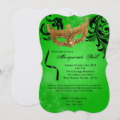 Limoen Masquerade Ball Mask Costume Halloween Part Kaart (Voorkant / Achterkant)