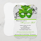 Limoen Masquerade Ball Mask Costume Halloween Part Kaart (Voorkant / Achterkant)