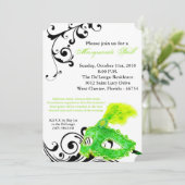 Limoen Masquerade Ball Mask Costume Halloween Part Kaart (Staand voorkant)