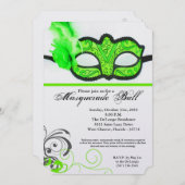 Limoen Masquerade Ball Mask Costume Halloween Part Kaart (Voorkant / Achterkant)