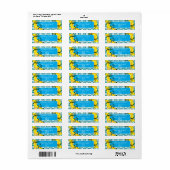 Limoen Mediterraanse Tegels Blauw Etiket (Full Sheet)