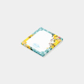 Limoen Mediterraanse Tegels Blauw Post-it® Notes (Schuin)