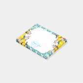 Limoen Mediterraanse Tegels Blauw Post-it® Notes (Schuin)