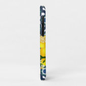Limoen Mediterraanse Tegels Navy Blauwwit Case-Mate iPhone Case (Achterkant/links)