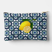 Limoen Mediterraanse Tegels Navy Blauwwit Etui (Achterkant)