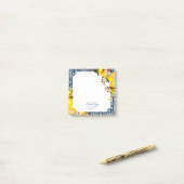 Limoen Mediterraanse Tegels Navy Post-it® Notes (Op bureau)