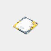 Limoen Mediterraanse Tegels Navy Post-it® Notes (Schuin)