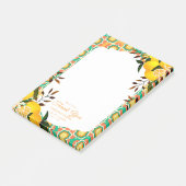 Limoen Mediterraanse Tegels Oranje Post-it® Notes (Schuin)