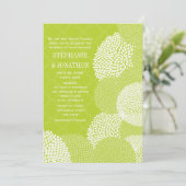 Limoen Modern Floral Chrysanthemum Wedding Kaart (Staand voorkant)