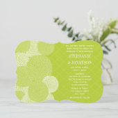 Limoen Modern Floral Chrysanthemum Wedding Kaart (Staand voorkant)