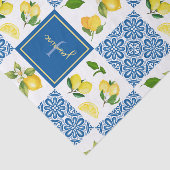 Limoen Monogram Naam Frans Land Tegel Patroon Tissuepapier (Detail)