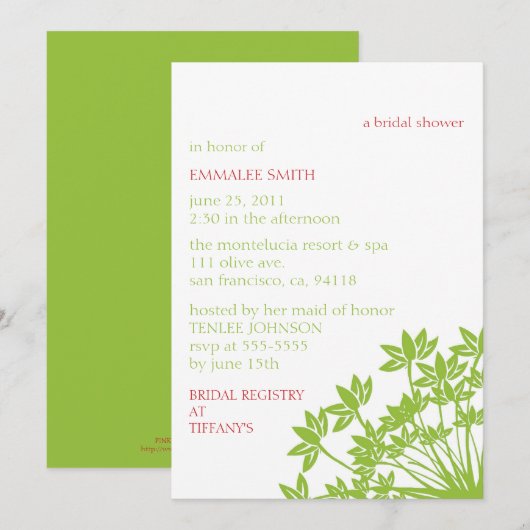 LIMOEN MONTELUCIA-uitnodiging voor aardbeien Kaart (Voorkant / Achterkant)