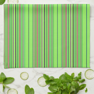 Limoen Multicolored Stripes Theedoek