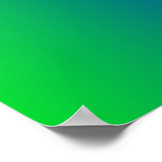 Limoen naar blauwe gradiënt poster (Hoek)