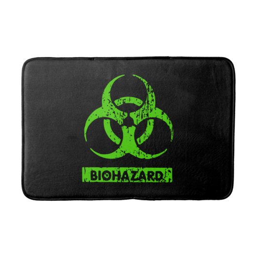 Limoen Neon Green Bio-Hazard Chemicals Graphic Badmat (Voorkant)