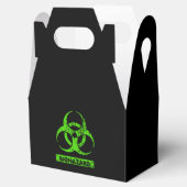 Limoen Neon Green Bio-Hazard Chemicals Graphic Bedankdoosjes (Geopend)