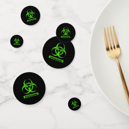 Limoen Neon Green Bio-Hazard Chemicals Graphic Confetti (Groep)