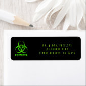 Limoen Neon Green Bio-Hazard Chemicals Graphic Etiket (Insitu)